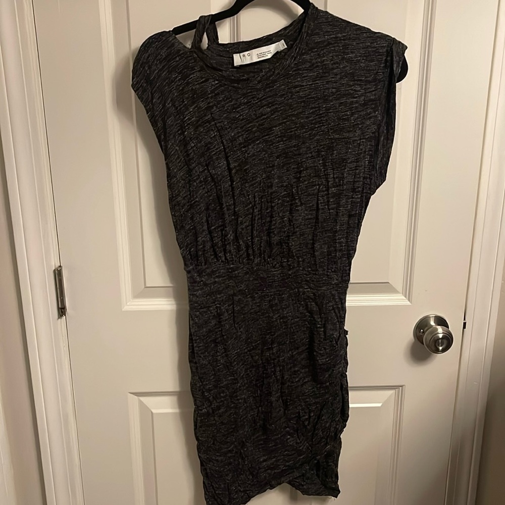 IRO Jersey Minidress size Large Charcoal Grey